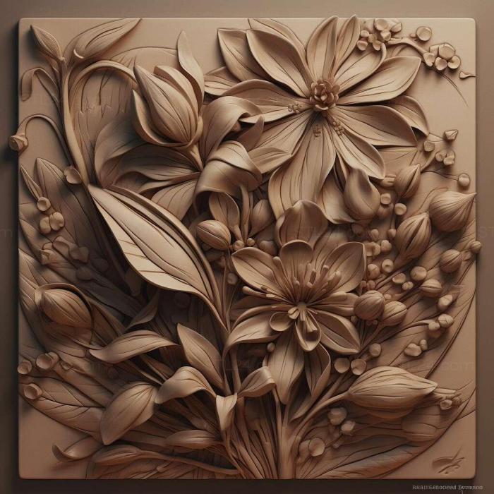 Patterns and decorations (stl Herbertia 3, PATTERN_755) 3D models for cnc